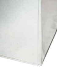 Primrose Zinc Galvanised Tall Rectangular Cube Planter Plant Pot In Silver 50Cm X 25Cm - thumbnail 3