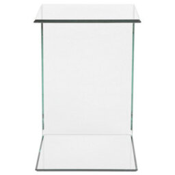 Beliani Cantilever Side End Table In Clear Tempered Glass 40 X 61 Cm - thumbnail 5
