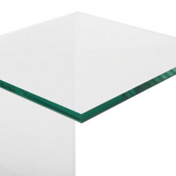 Beliani Cantilever Side End Table In Clear Tempered Glass 40 X 61 Cm - thumbnail 6