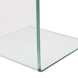 Beliani Cantilever Side End Table In Clear Tempered Glass 40 X 61 Cm - thumbnail 7