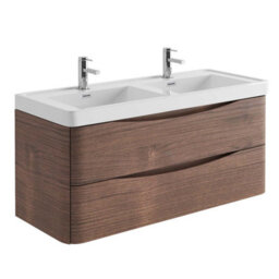 Plum&clay Eden Redwood Wall Hung Vanity Unit With Resin Basin (W)1200mm