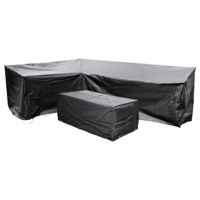 Cozy Bay Acorn Ezbreathe Left L Shape Patio Set Cover In Black - image 1