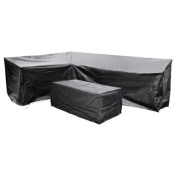 Cozy Bay Acorn Ezbreathe Left L Shape Patio Set Cover In Black - thumbnail 1