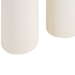 Wyld And Coco Living Kidney-Shaped Side Table White Painted Mdf Top Double Base - Compact Contemporary Side Table - thumbnail 7