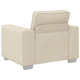 Vidaxl Sofa With Cushion With Pillow Beige 100 X 77 X 82 Cm Linen - thumbnail 4