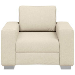 Vidaxl Sofa With Cushion With Pillow Beige 100 X 77 X 82 Cm Linen - thumbnail 5