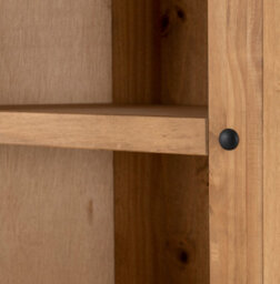 Seconique Corona Corner 1 Door 2 Shelf Display Unit In Distressed Waxed Pine - thumbnail 7