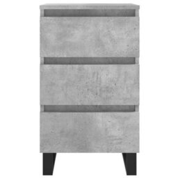 Berkfield Elegant Bedside Cabinets 2 Pcs Concrete Grey 40X35X69 Cm Engineered Wood - thumbnail 5