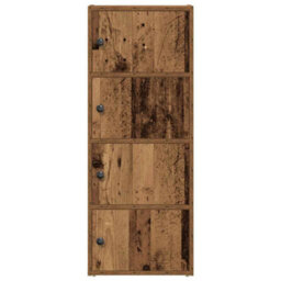 Berkfield Durable Bookcase Old Wood 40X24X102 Cm Engineered Wood - thumbnail 4