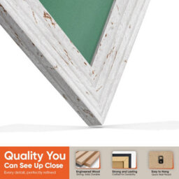 "16X16"" White Rustic Modern Vinyl Record Frame With Emerald Mount For 12 Inch Lp Disc - Ak Frames" - thumbnail 3