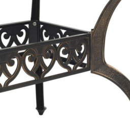 Berkfield 5 Piece Garden Dining Set Bronze Cast Aluminium - thumbnail 5