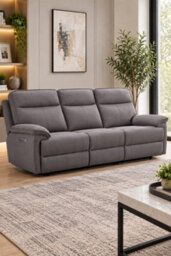 Loft Home Briar Dove Grey Power Recliner 3 Seater Sofa - thumbnail 1