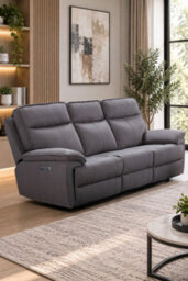 Loft Home Briar Dove Grey Power Recliner 3 Seater Sofa - thumbnail 2