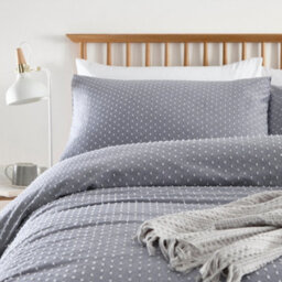 Appletree Waterford 100% Cotton Tufted Blue Duvet Cover Set - thumbnail 2