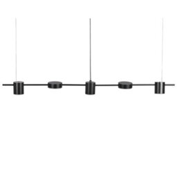 Wyld And Coco Lumina Five-Led Pendant Lamp Black Aluminium With Iron Accents, Track Lighting Ready, Adjustable Cord, 120Cm Drop - thumbnail 3
