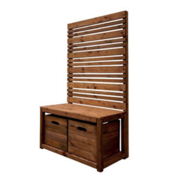 Cerland Memphis Wooden Garden Bench With Trellis - thumbnail 3