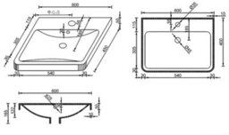 Aveli 600mm Bathroom Vanity Unit Basin Sink Freestanding Storage Cabinet Anthracite - thumbnail 6
