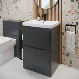 Aveli 600mm Bathroom Vanity Unit Basin Sink Freestanding Storage Cabinet Anthracite