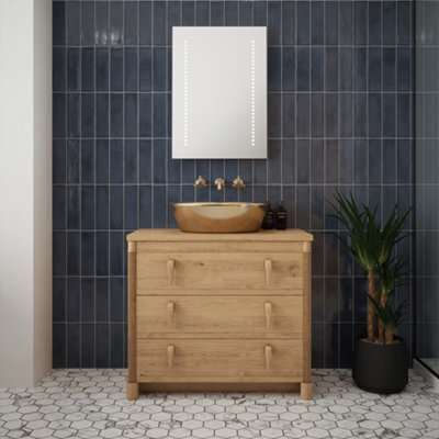 FNX Bathrooms Hera 500X700mm Tunable Led Bathroom Mirror - Shaver Socket, Demister & Dimmable, Ip44 Rated - image 1