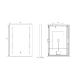 FNX Bathrooms Hera 500X700mm Tunable Led Bathroom Mirror - Shaver Socket, Demister & Dimmable, Ip44 Rated - thumbnail 5