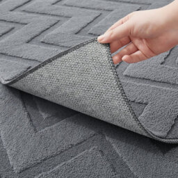 Bedlooms Grey High Low Pile Rug 200X290Cm, Soft Thick Piles,  Diamond Pattern, Modern Area Rugs And Living Room Rug - thumbnail 3