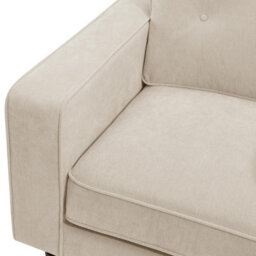 Furniturebox Uk Jasper Cream Linen-Look Fabric Armchair - thumbnail 4