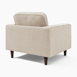 Furniturebox Uk Jasper Cream Linen-Look Fabric Armchair - thumbnail 9