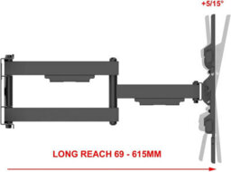 "Full Motion Swivel And Tilt Heavy Duty Tv Wall Bracket For Tvs 32""-70"" Super Strong With A Durable Long Reach Tv Bracket" - thumbnail 2
