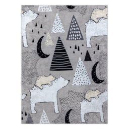 RugsX Junior 51974.802 Washing Carpet Bears, Animals For Children Anti-Slip - Grey 200X290 Cm - thumbnail 2