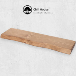 Chill House Ltd Chill House Rustic Live Edge Floating Shelf, Dark Oak, 130Cm - thumbnail 5