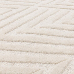 Ivory Handmade Wool Modern Geometric Rug For Living Room And Bedroom-120Cm X 170Cm - thumbnail 4