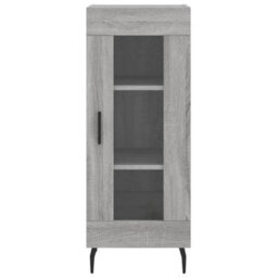 Berkfield Highboard Grey Sonoma 34.5X34X180 Cm Engineered Wood - thumbnail 6
