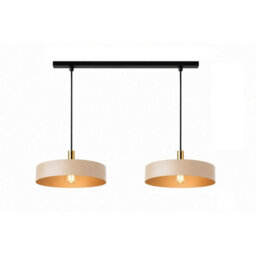 Luminosa Lighting Luminosa Latte Bar Pendant Ceiling Light Beige, Gold 2X E27 - thumbnail 3