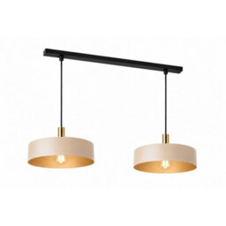 Luminosa Lighting Luminosa Latte Bar Pendant Ceiling Light Beige, Gold 2X E27 - thumbnail 1