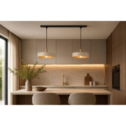 Luminosa Lighting Luminosa Latte Bar Pendant Ceiling Light Beige, Gold 2X E27 - thumbnail 5