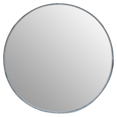 Orsina Avento Large Round Silver Wall Mirror - image 1