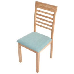 Beliani Set Of 2 Dining Chairs Ortley Wood Light Brown/ Mint - thumbnail 7
