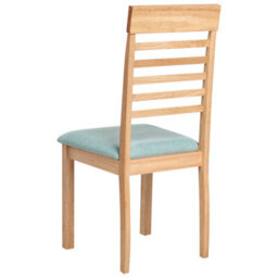 Beliani Set Of 2 Dining Chairs Ortley Wood Light Brown/ Mint - thumbnail 6