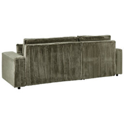 Beliani Corner Sofa Bed 3 Seater Abacka Corduroy Green With Storage Right Hand - thumbnail 8
