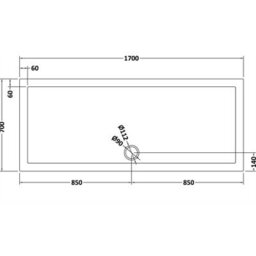 Royal Bathrooms Luxor 3 Sided Walk In Wet Room Fluted Shower Enclosure With 1700 X 700mm Stone Tray & Matt Black Frame 8mm Easy Clean Glass - thumbnail 9