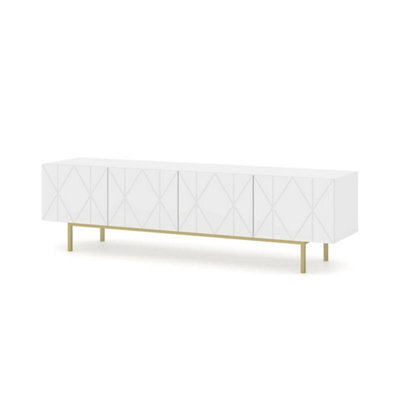 Arte Kairo Tv Cabinet White Matt W1800mm X H510mm X D420mm - image 1
