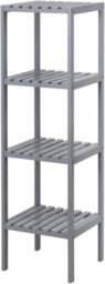Spot On Dealz Bathroom Storage Cabinet 4 Tier Rack Shelves  Wooden Free Standing Tall Slim Grey Cabinet For Toilet Bathroom Accessories - thumbnail 6