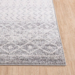 Livabliss Elaziz-Geometric Grey White Global Living Dining Bedroom Rug 120 X 170 Cm Easy Care, Non Shedding - thumbnail 4
