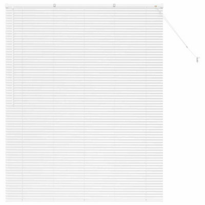 Berkfield Modern Window Blind With Curtains Manual White Aluminium