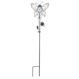 Butterfly Outdoor Thermometer & Rain Gauge - Rust-Proof Metal Decorative Garden Weather Tracking Station - 80 X 18.5 X 11Cm - thumbnail 8