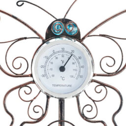 Butterfly Outdoor Thermometer & Rain Gauge - Rust-Proof Metal Decorative Garden Weather Tracking Station - 80 X 18.5 X 11Cm - thumbnail 5
