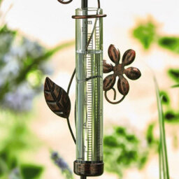 Butterfly Outdoor Thermometer & Rain Gauge - Rust-Proof Metal Decorative Garden Weather Tracking Station - 80 X 18.5 X 11Cm - thumbnail 6