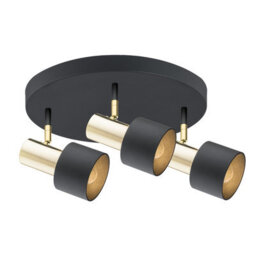 Luminosa Lighting Luminosa Doria Ceiling Spotlight Clusters Black Structure, Brass Elements