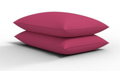 CHILIMILII Polycotton Pair Of Pillowcases Plain Dyed Housewife Pillow Covers 50X75 Cm