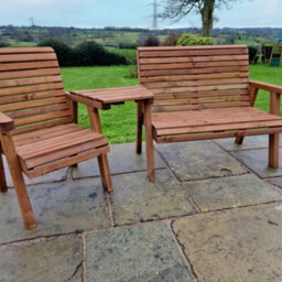Churnet Valley Garden Furniture Ltd Churnet Valley Garden Furniture Valley Trio Set - thumbnail 2